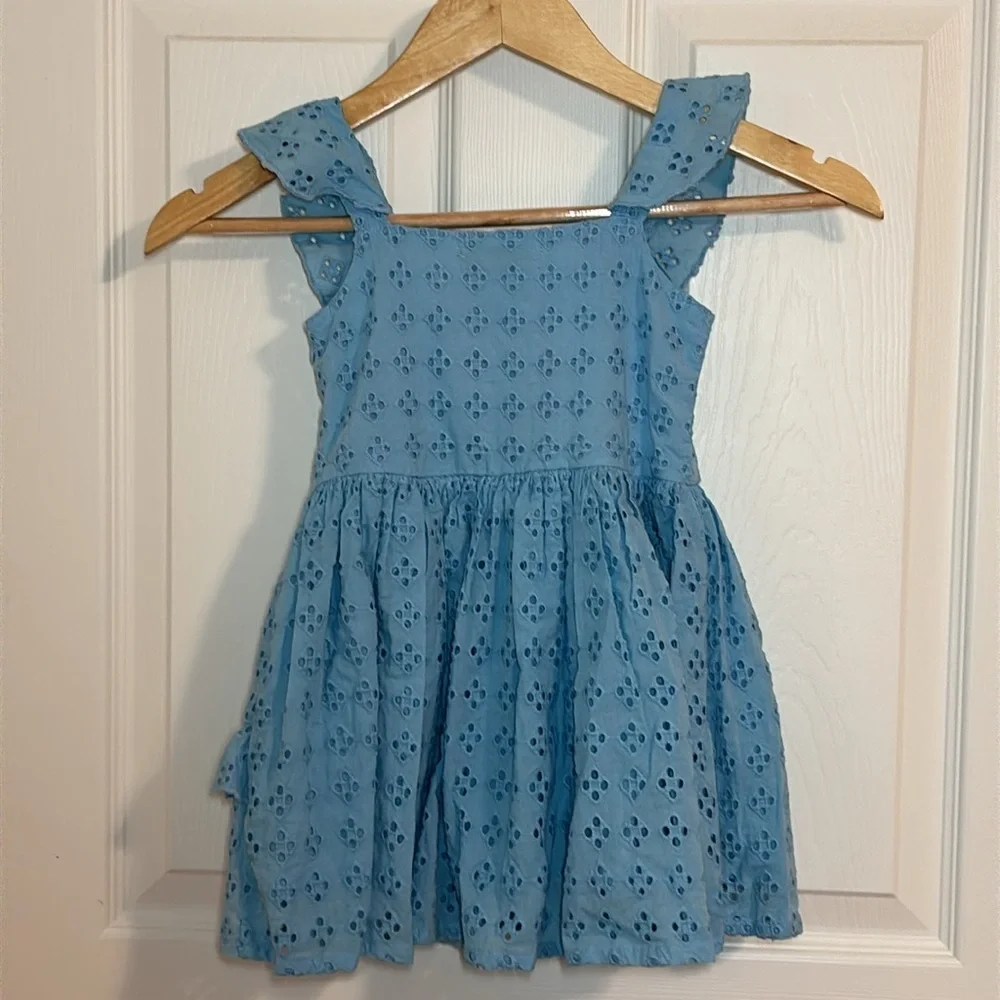 Sweet Magnolia Girls Blue Eyelet Dress, 3T
